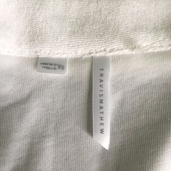 Travis Mathew SET Home Oasis Back In The Sun Baby Terry Top & Shorts White XS - Picture 10 of 16